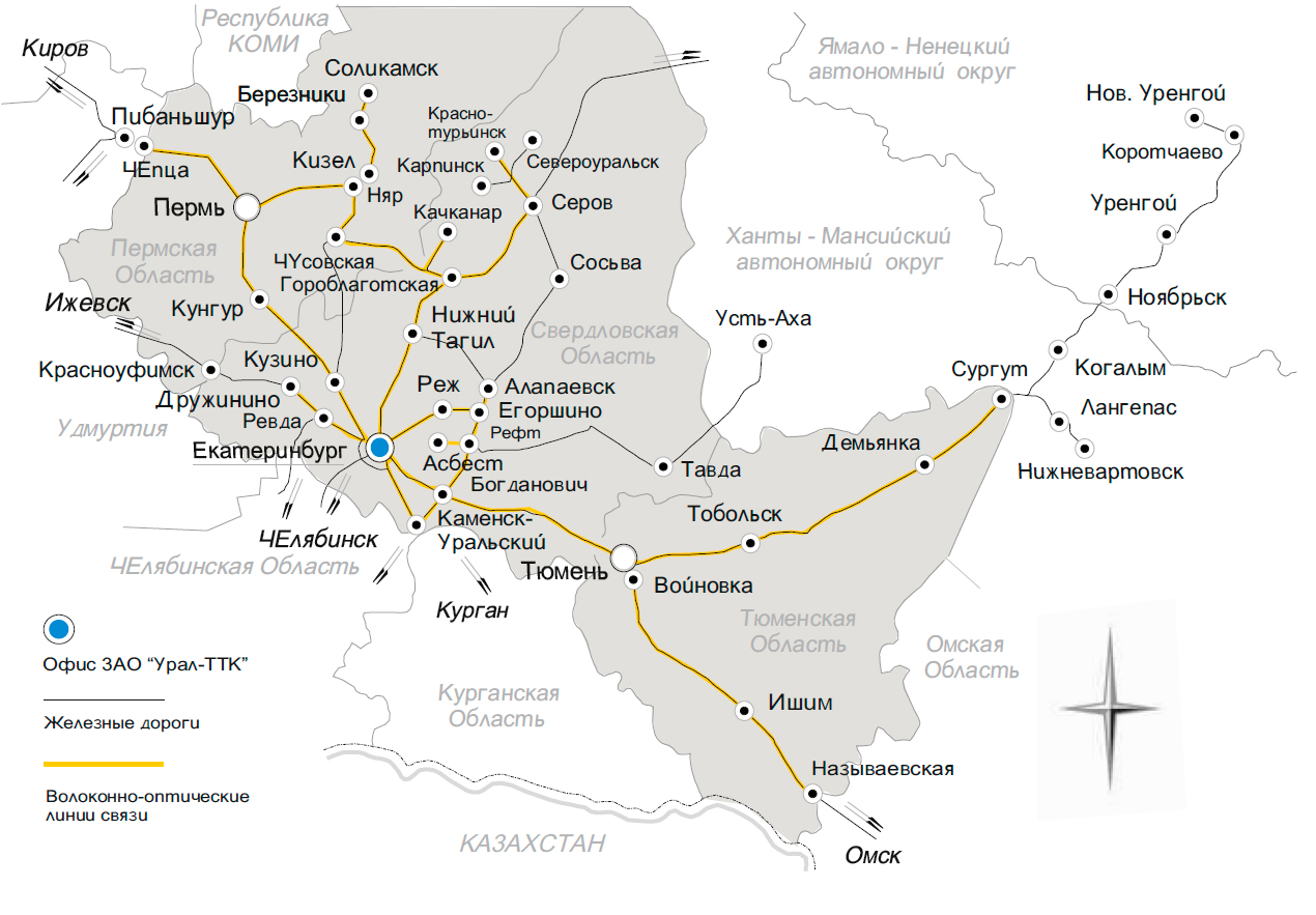 Карта Тюменской Области
