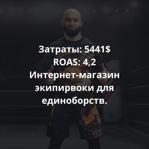 Затраты: 5441$ Интернет магазин экипировки для единоборств