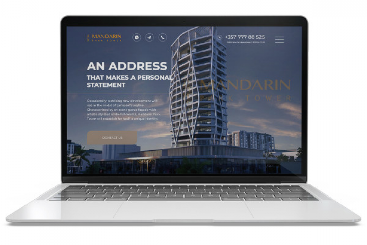 Landing Page – продажа недвижимости на Кипре "MANDARIN PARK TOWE