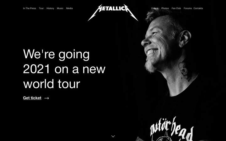 metallica first screen