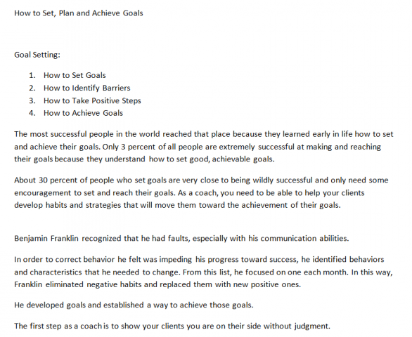 How to Set, Plan and Achieve Goals