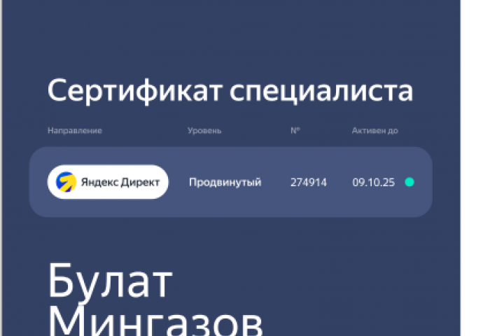 Яндекс Директ 2024 Продвинутый