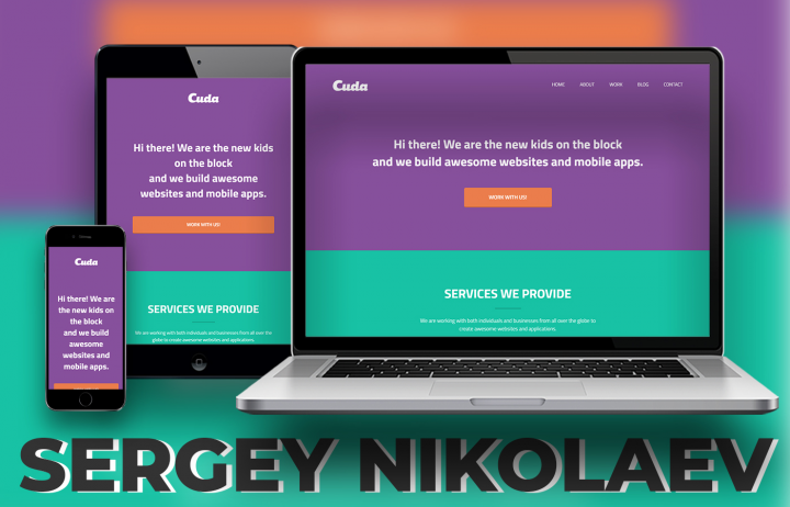 Cuda // Адаптивный Landing Page