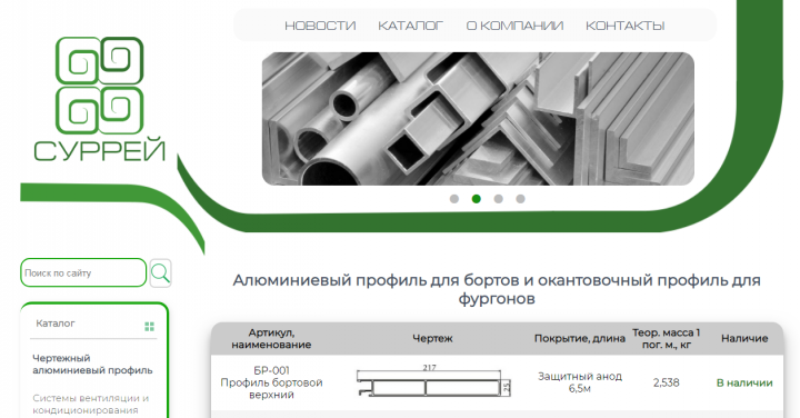 Алюминиевый профиль, прокат и фурнитура