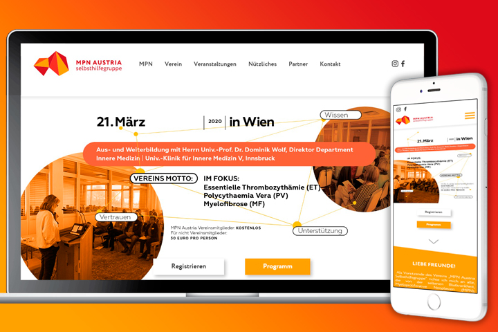 Сайт для „MPN Austria Selbsthilfegruppe“