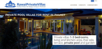 Вебсайт туристической компании "Rawai Private Villas"