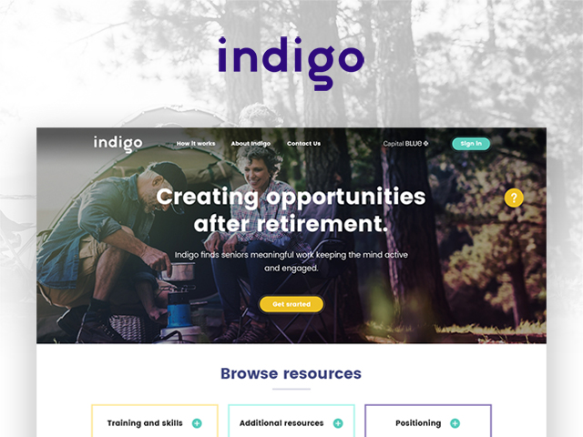 Дизайн сайта Indigo.