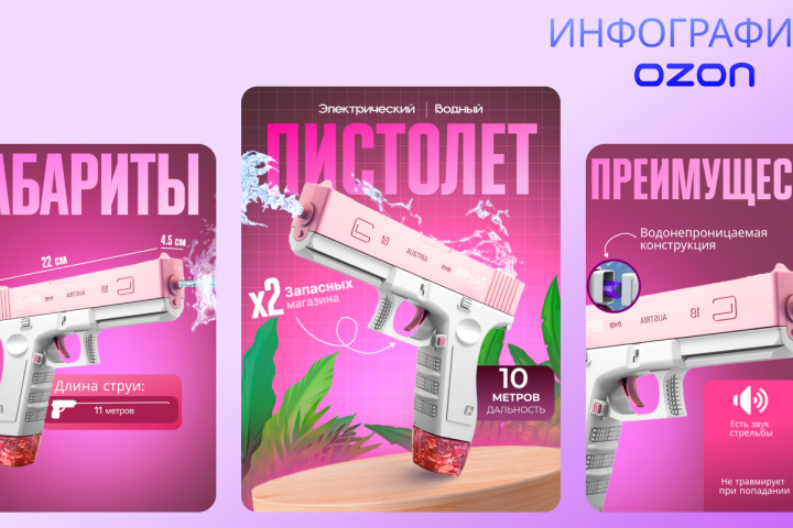 Карточка водяной пистолет