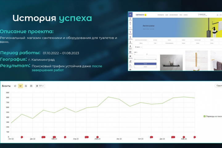 Создание и продвижение сайта магазина сантехники