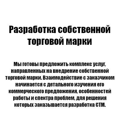Разработка собственной торговой марки