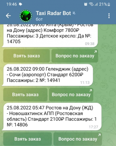 Бот для водителей