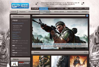 Разработка интернет-магазина консолей GamePark