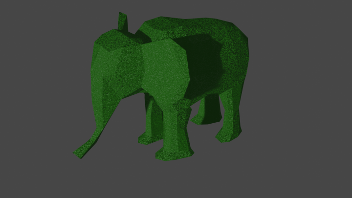 low poly elephant