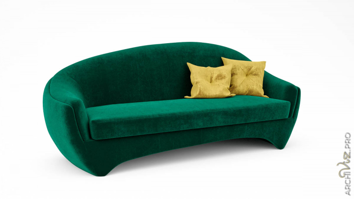 Моделирование и визуализация дивана Ontario Sofa