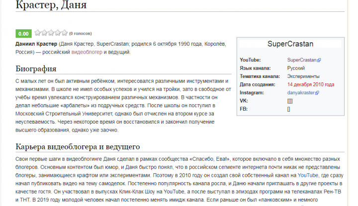 Биография на Вики