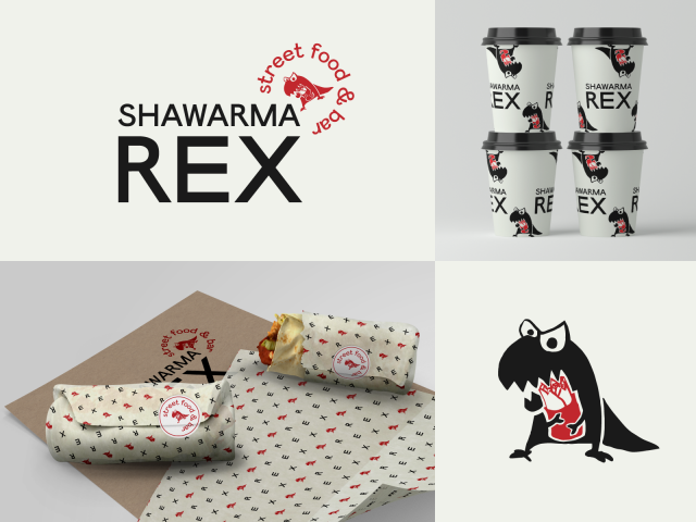 Shawarma REX | Логотип и брендинг для стрит-фуд кафе