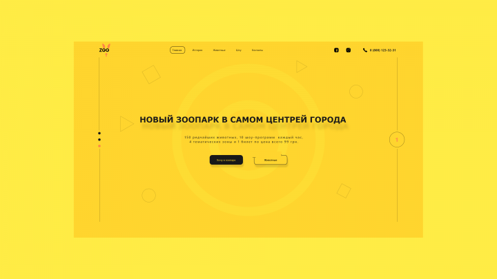 Design landing page "Зоопарк"