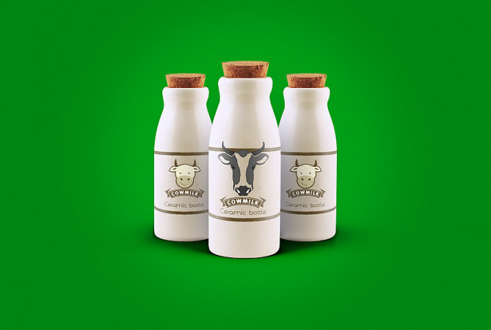 Дизайн керамической бутылки коровьего молока, Великобритания
