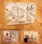 Дизайн персонального календаря Let`s travel 2014