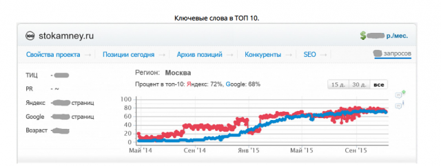 SEO оптимизация в интернет магазине "100 камней"