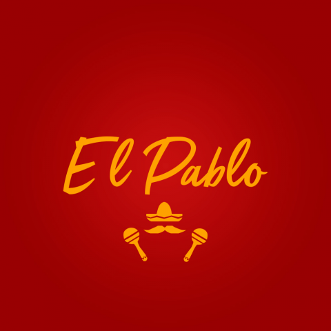 Логотип для ресторана с мексиканской кухней "El Pablo" в векторе