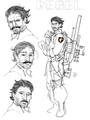 Male soldier character