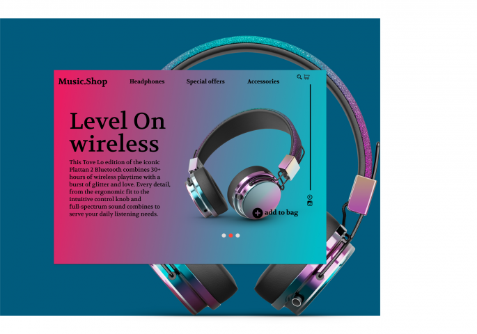Главный экран интернет-магазина наушников urbanears