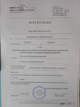 Сертификат о прохождении практики в Германии