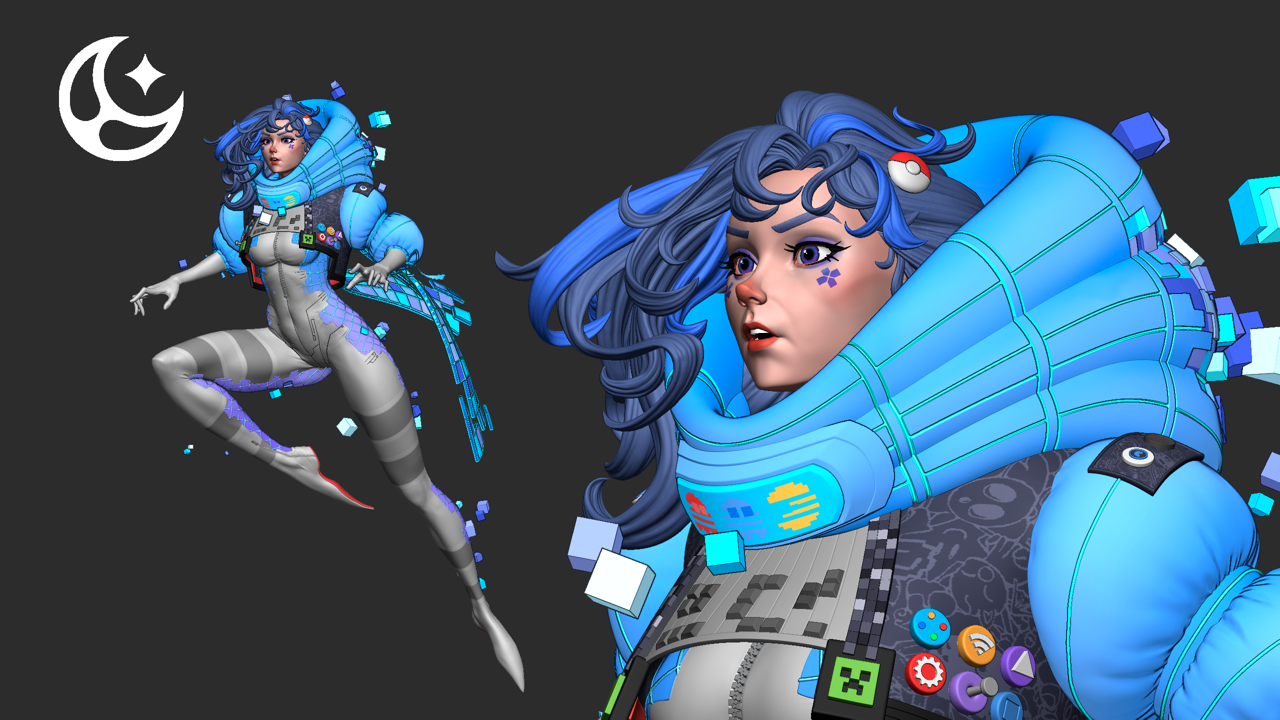 Inter-Game Traveler 3D Character