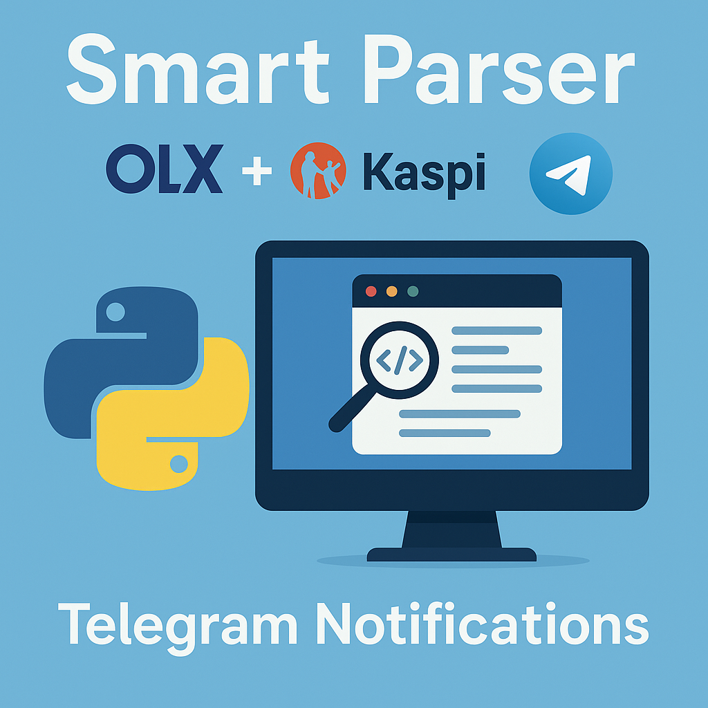 Smart Parser для OLX и Kaspi с Telegram-уведомлениями