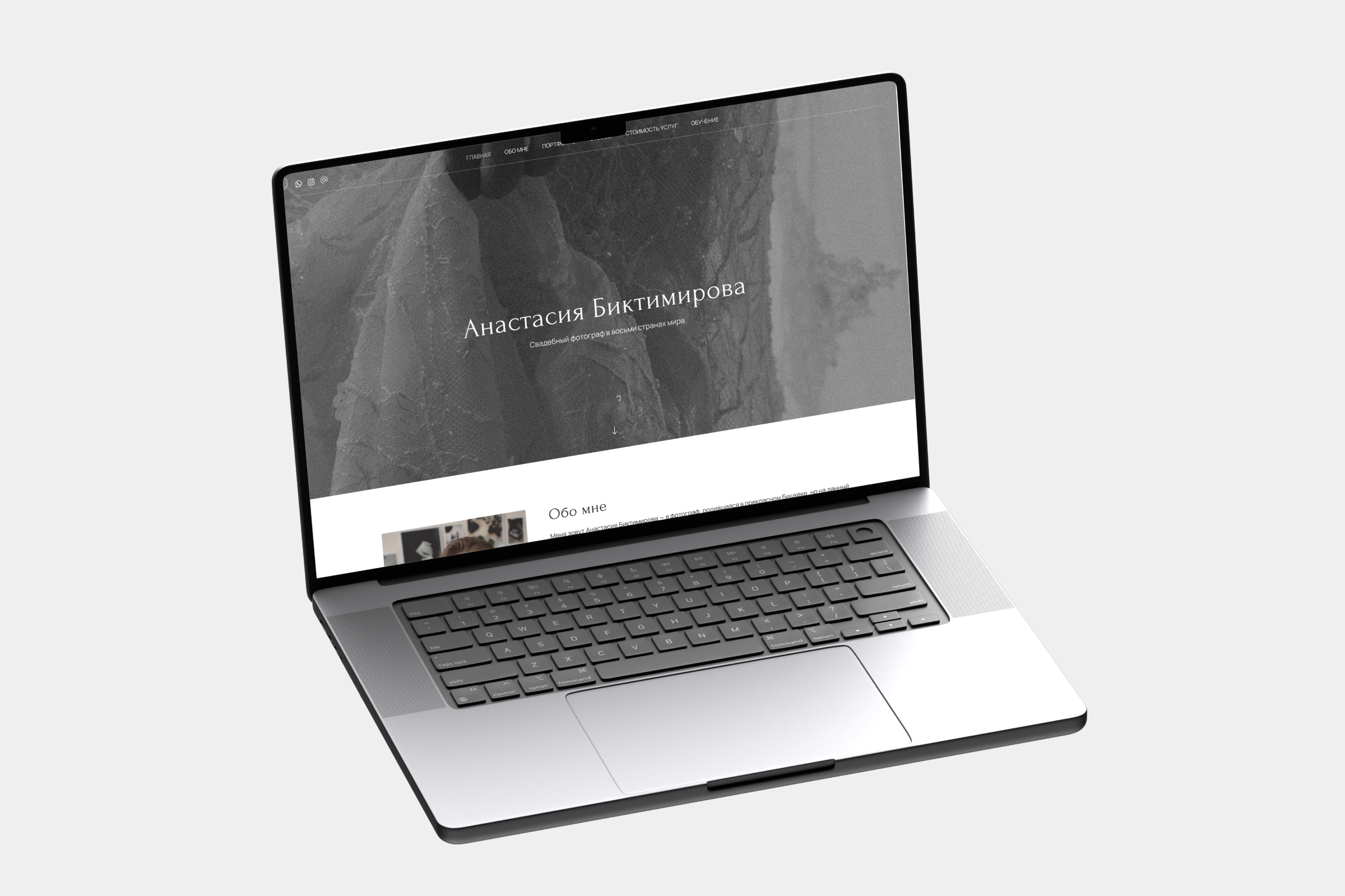 Сайт-визитка для фотографа на Wfolio