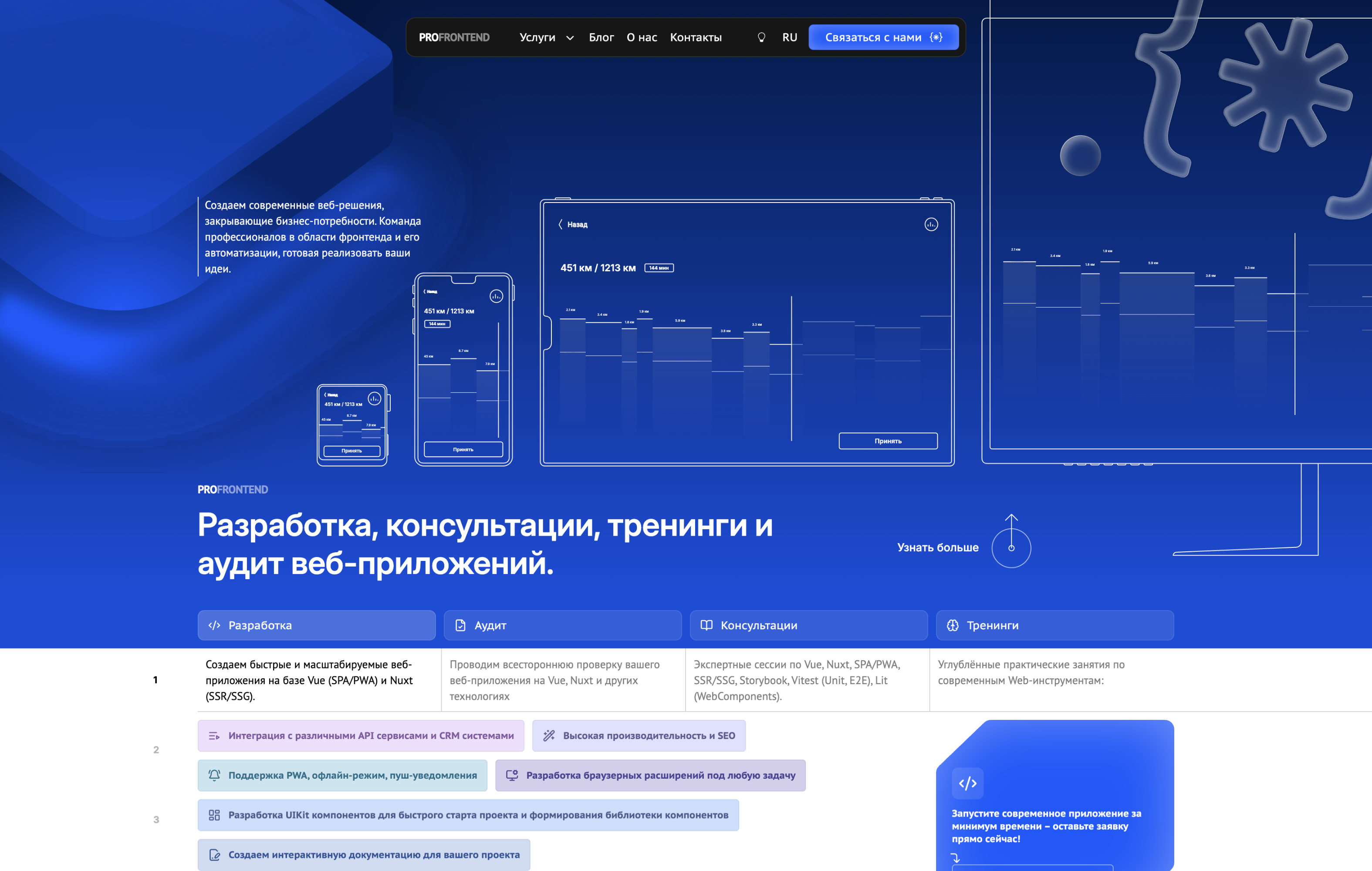 Сайт по предоставлению услуг по разработке ПО
