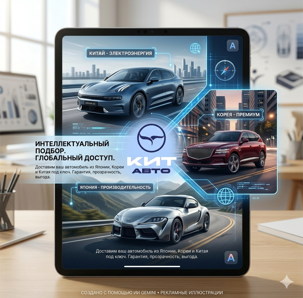 ИИ рекламные иллюстрации Gemini ( Авто Кит )