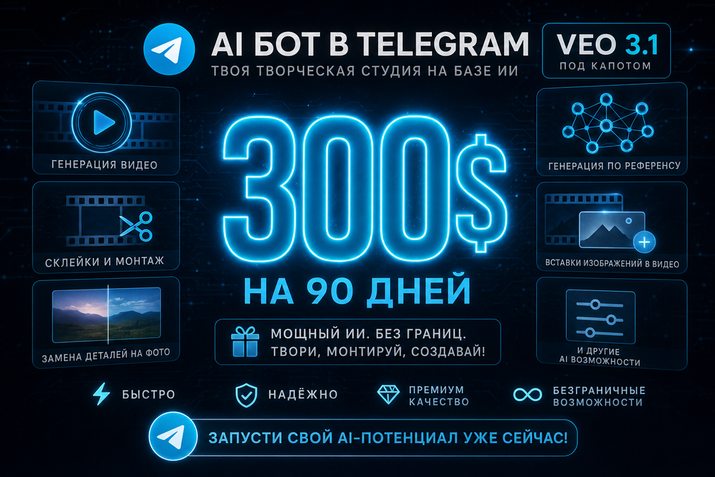 AI бот в телеграм +VEO 3.1+ бонус