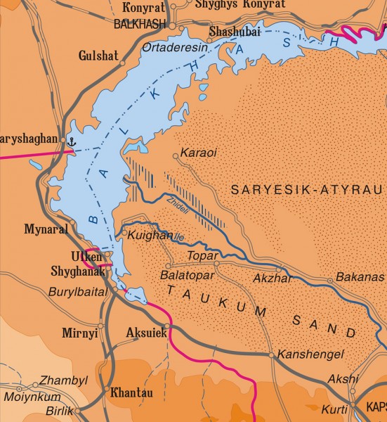 Балхаш карта евразии