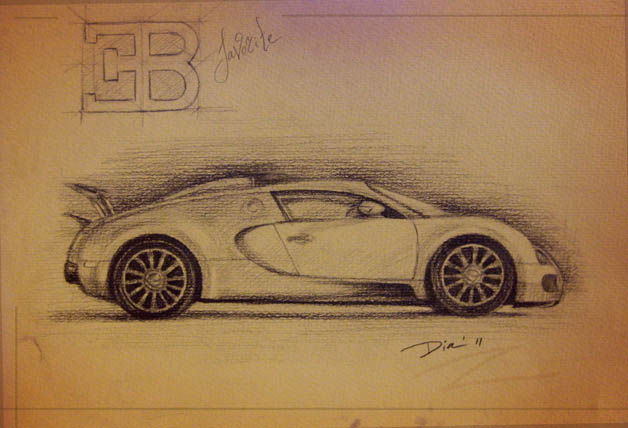 Bugatti Veyron рисунок