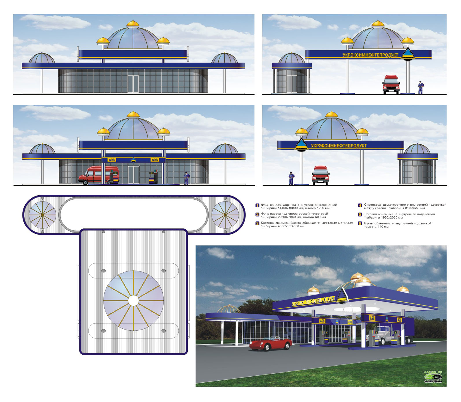 оформление АЗС Укрэксимнефтепродукт (2002 г.) - Фрилансер Дмитрий Соколов  Dmitriy_Sokolov - Портфолио - Работа #788486