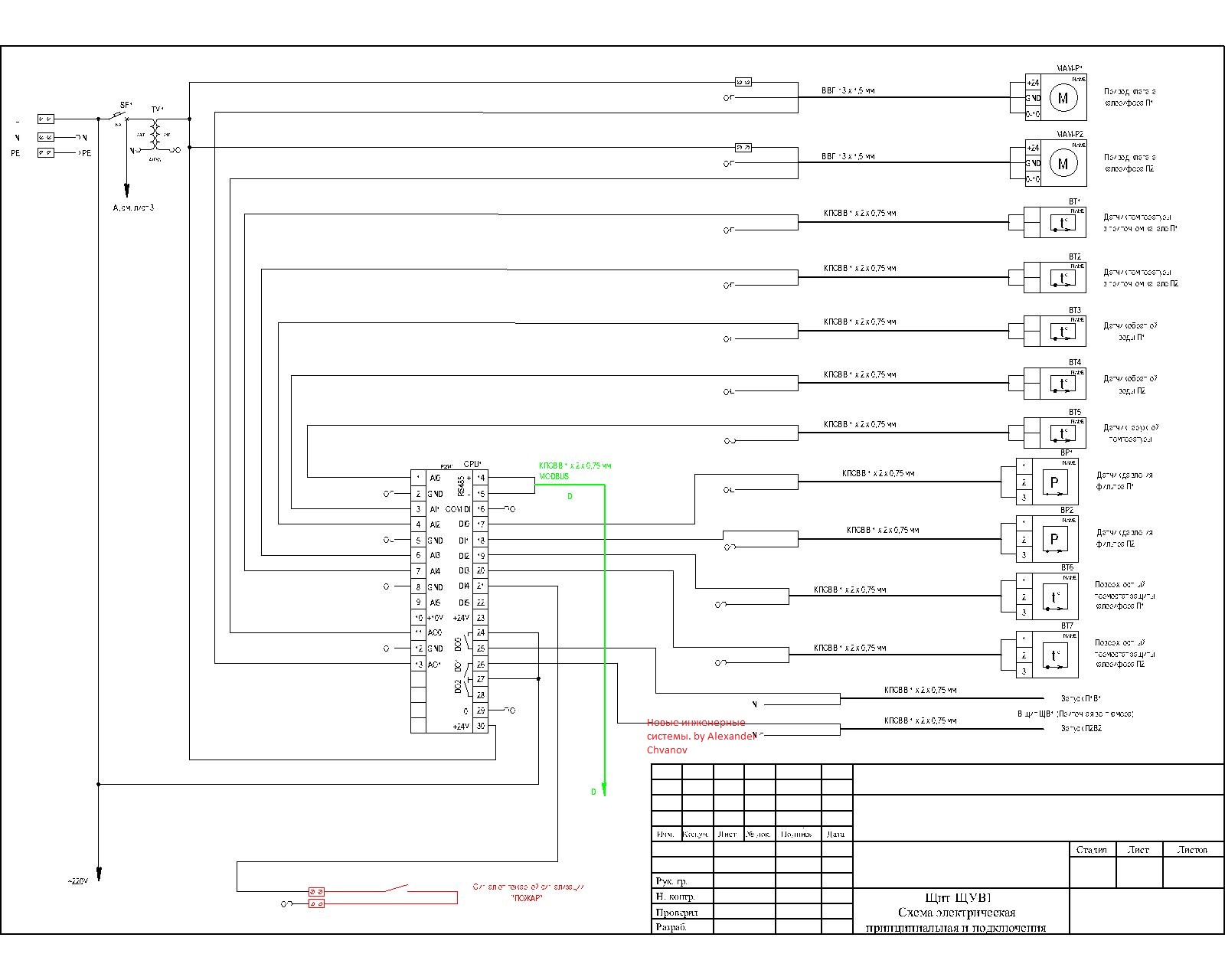 Схема подключения контроллера Pixel для вентиляции