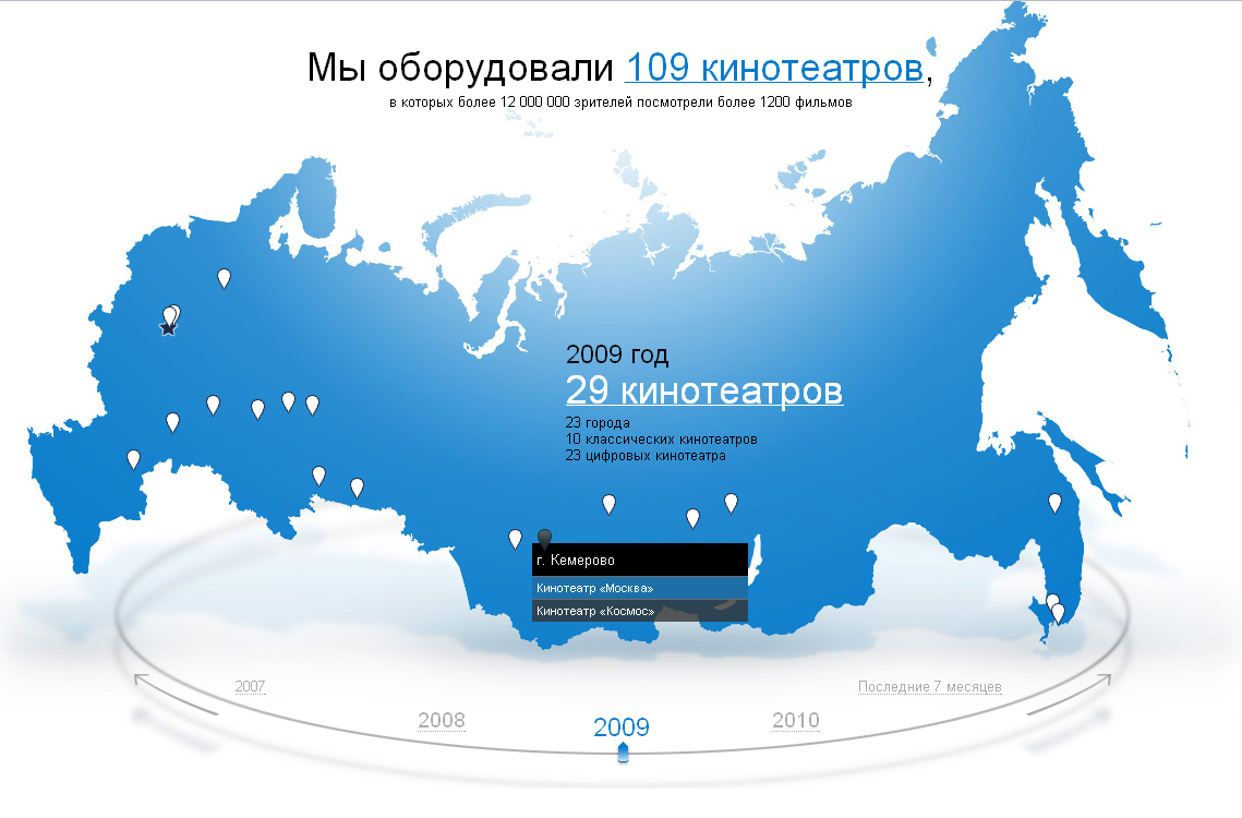 Интерактивная карта с объектами