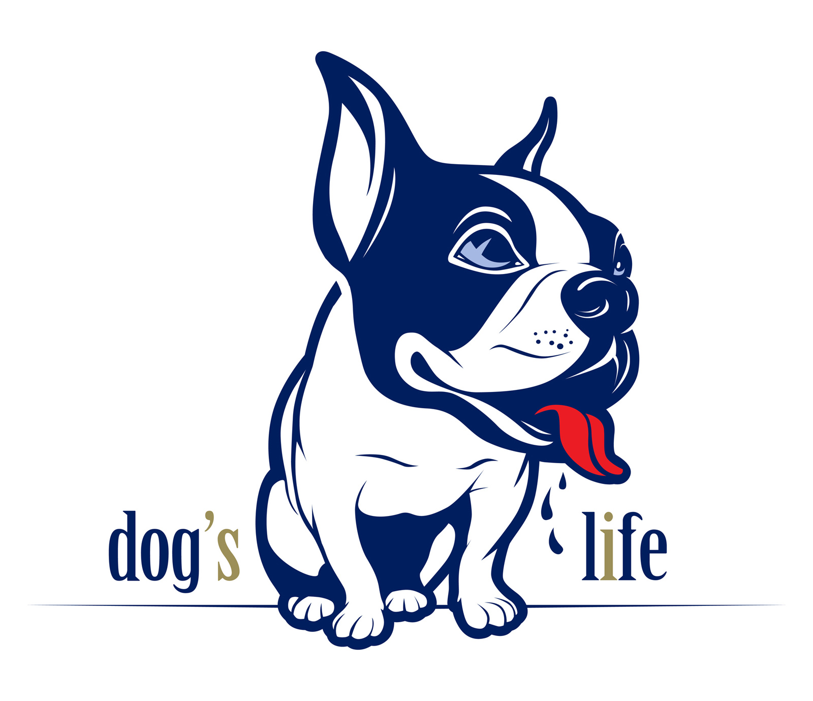 Лого французский бульдог собака