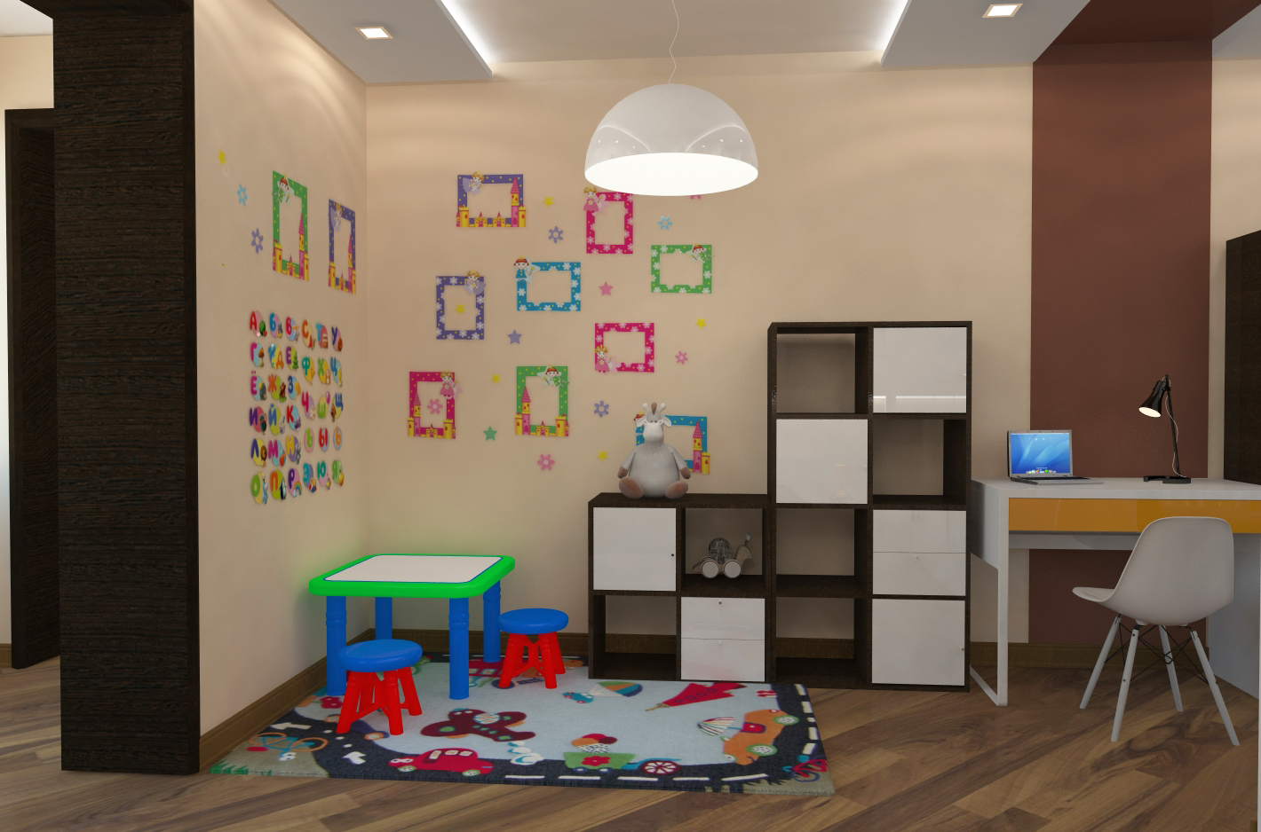 Детская в однокомнатной квартире: личное пространство для маленького непоседы (55 фото)