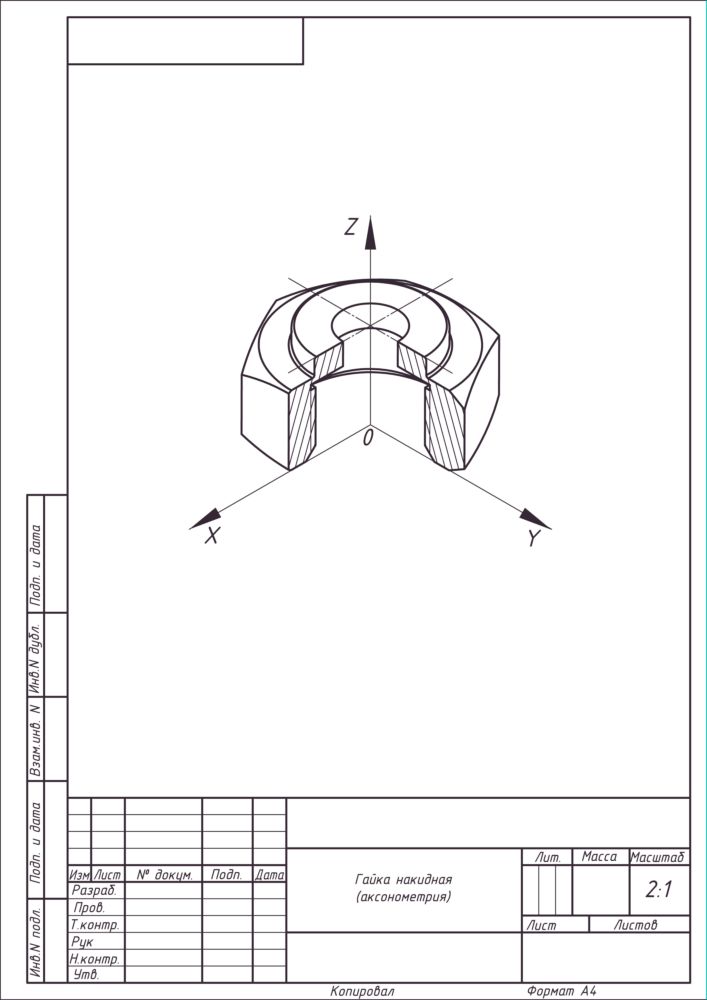 Гайки чертеж dwg