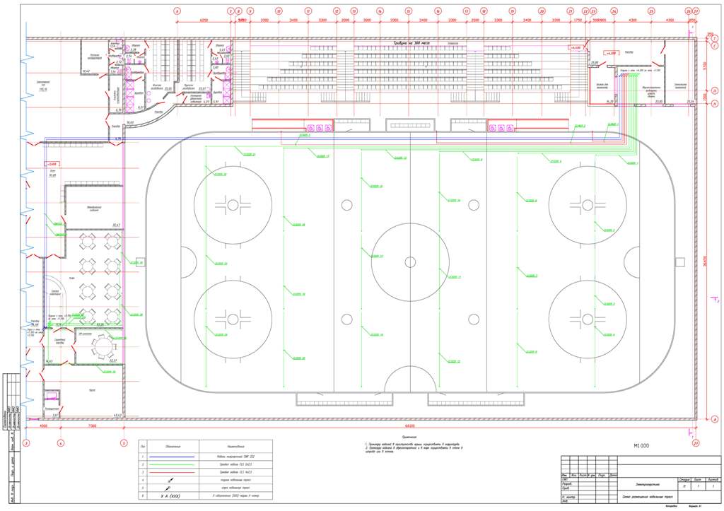 Чертеж ледовой арены