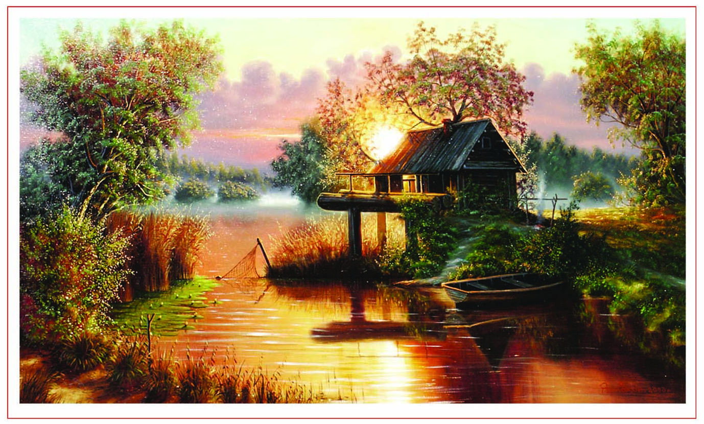 Дом у озера арт