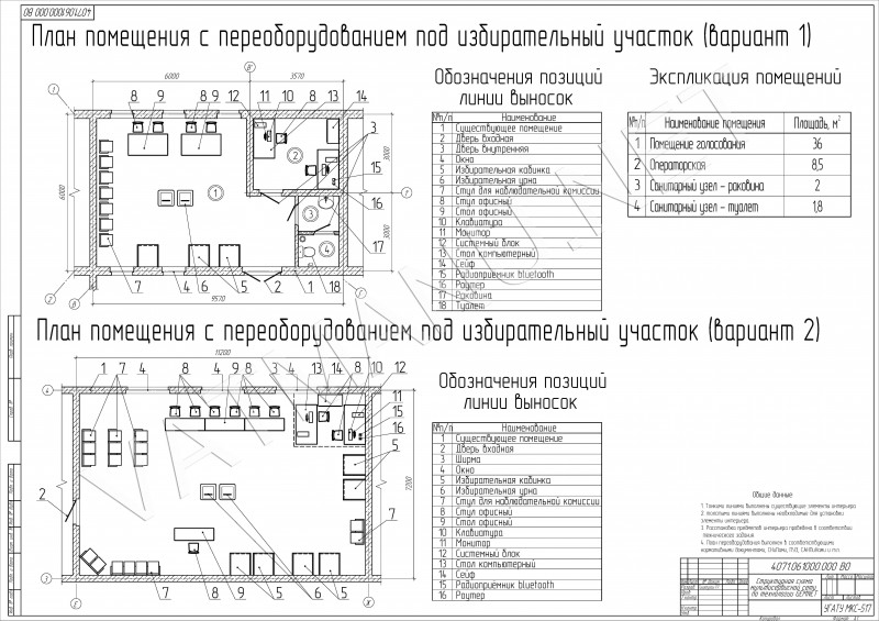 Схема помещения уик