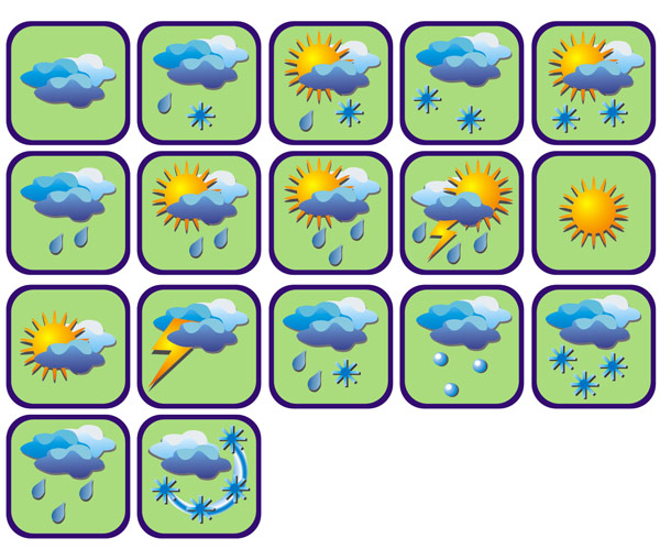 Наблюдение за погодой в подготовительной группе. Явления природы детский сад. Карточки для календаря природы. Погодные значки для детей. Обозначения для календаря природы.