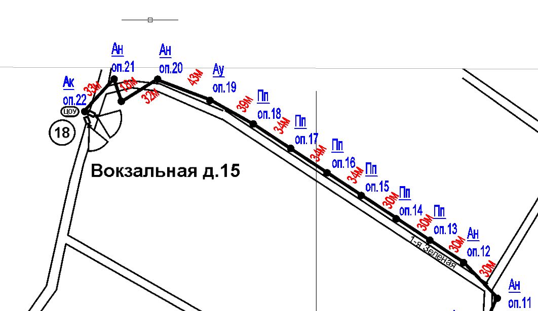 План трассы лэп