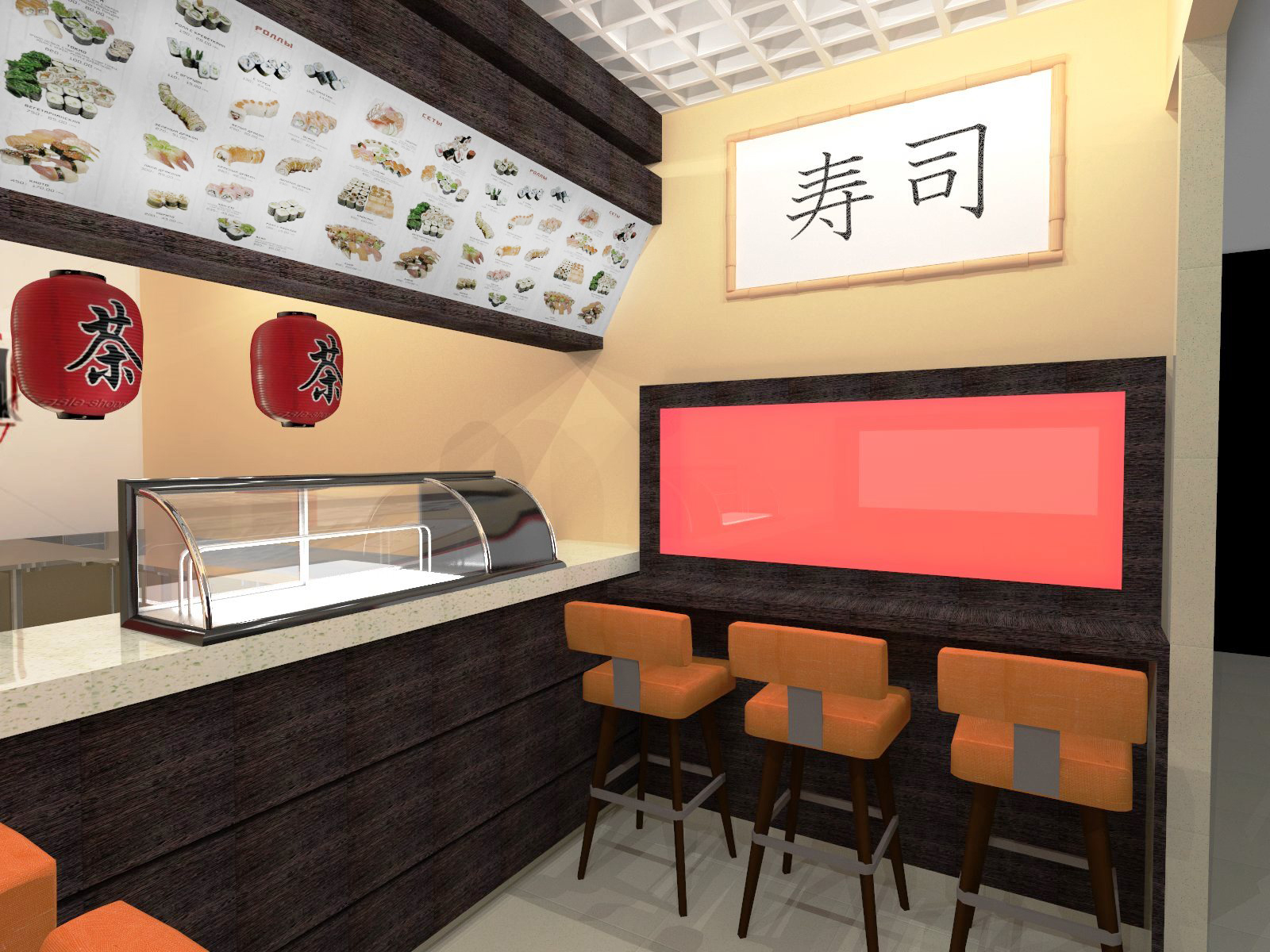 Сайт японского ресторана. Суши бар интерьер. Кафе в японском стиле. Суши бар в Японии. Японский стиль в интерьере.