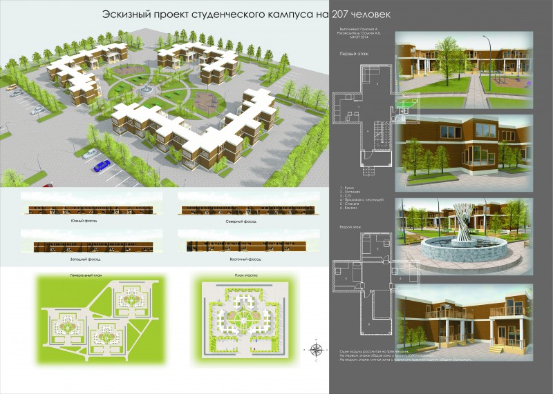 Дизайн проект студенческого городка
