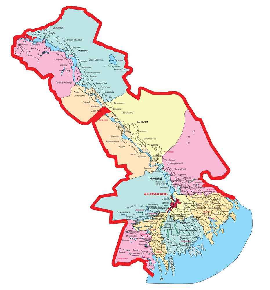 Карта астраханская область подробная карта